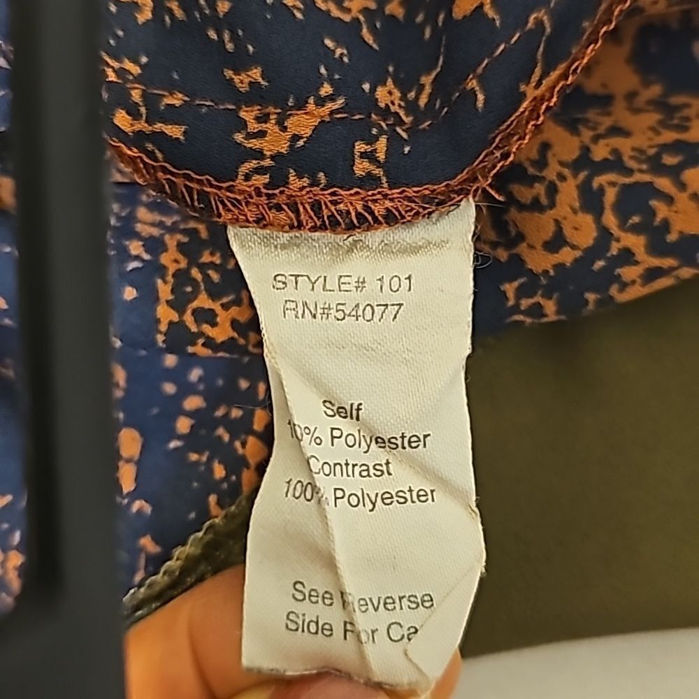 Cabi Womans Blouse Python Snake Print Top Blue Or… - image 7